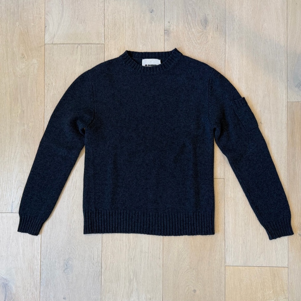 Jil Sander Dark Navy Crewneck Sweater